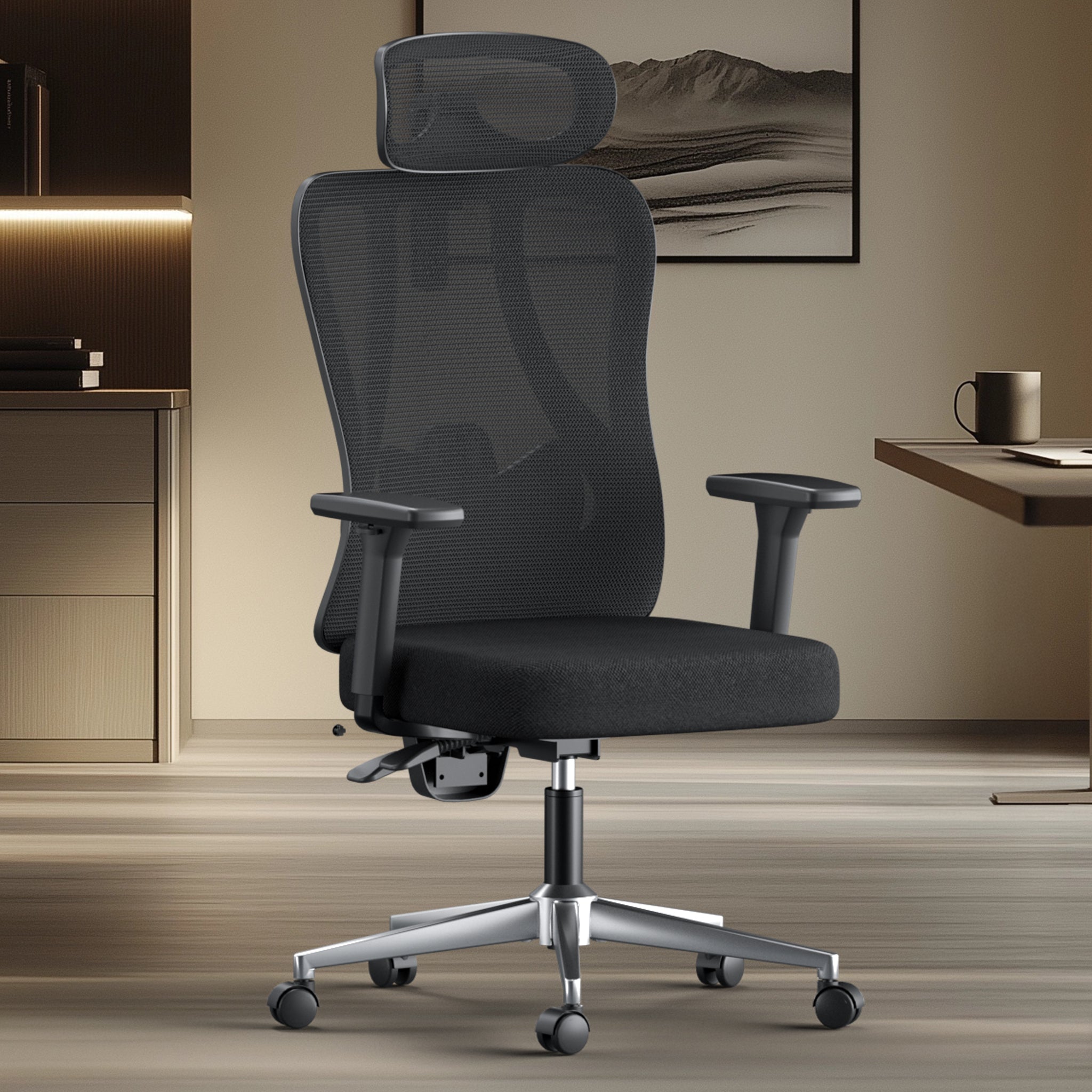 Hbada_P3_office_Chair without footrest  black upgrade in room