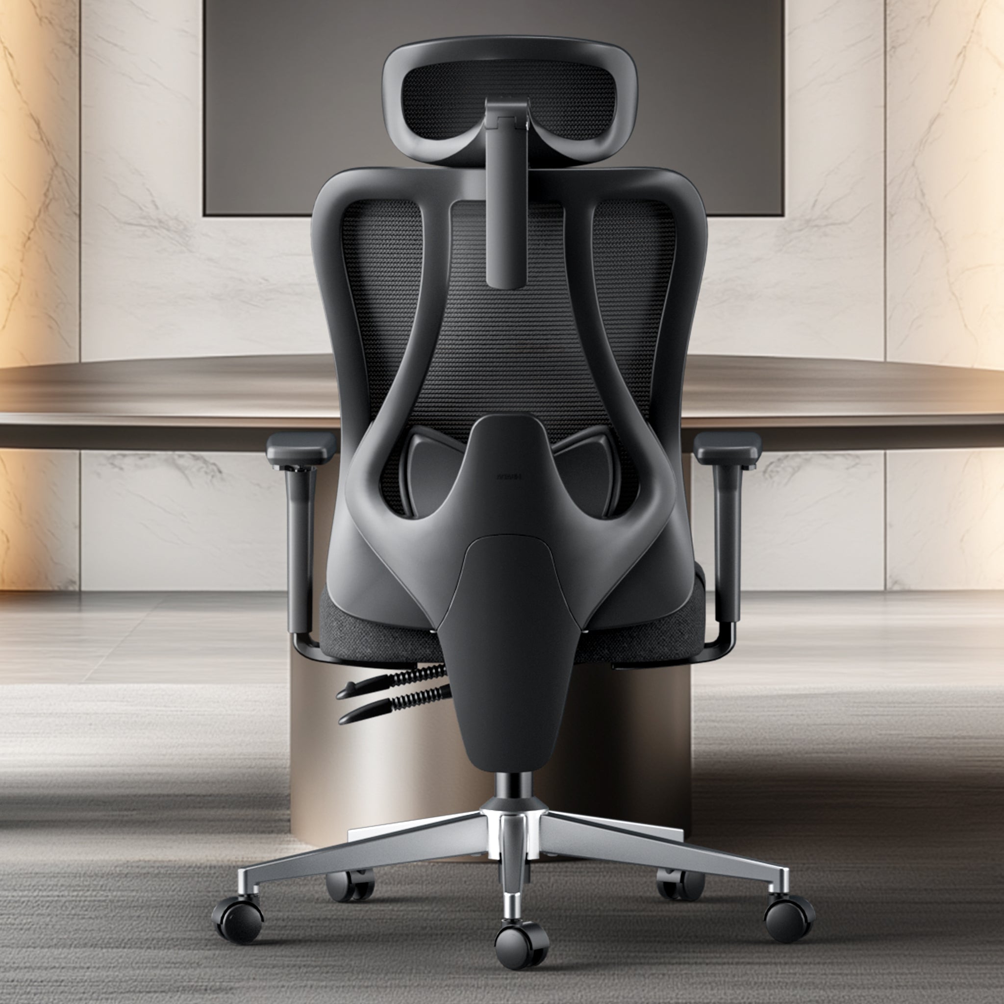 Hbada_P3_office_Chair without footrest  black upgrade back