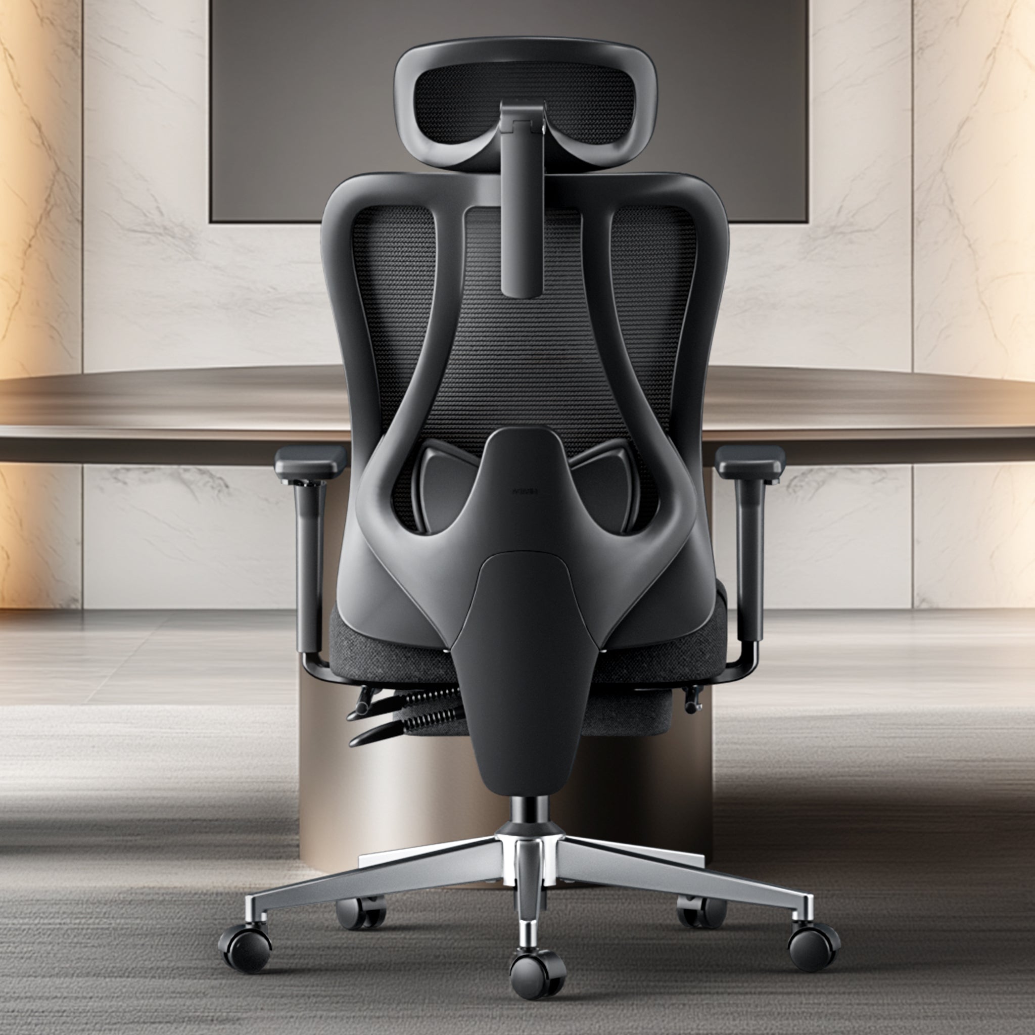 Hbada_P3_office_Chair with footrest upgrade black back