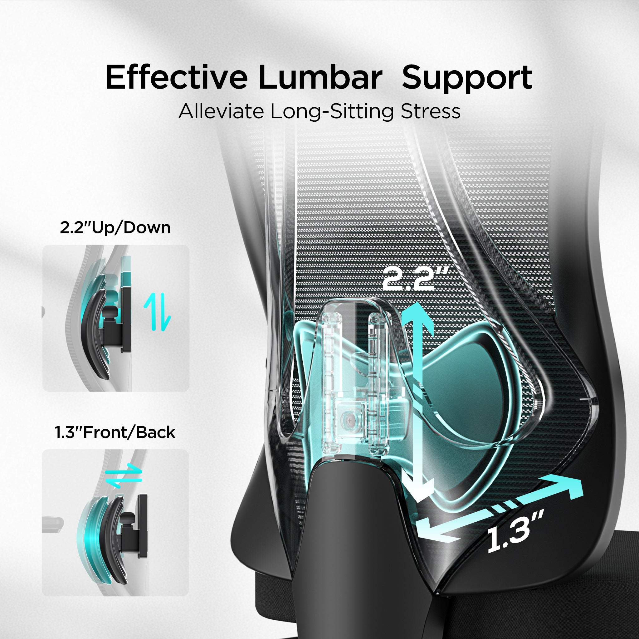 Hbada_P3_office_Chair without footrest  black upgrade lumbar support