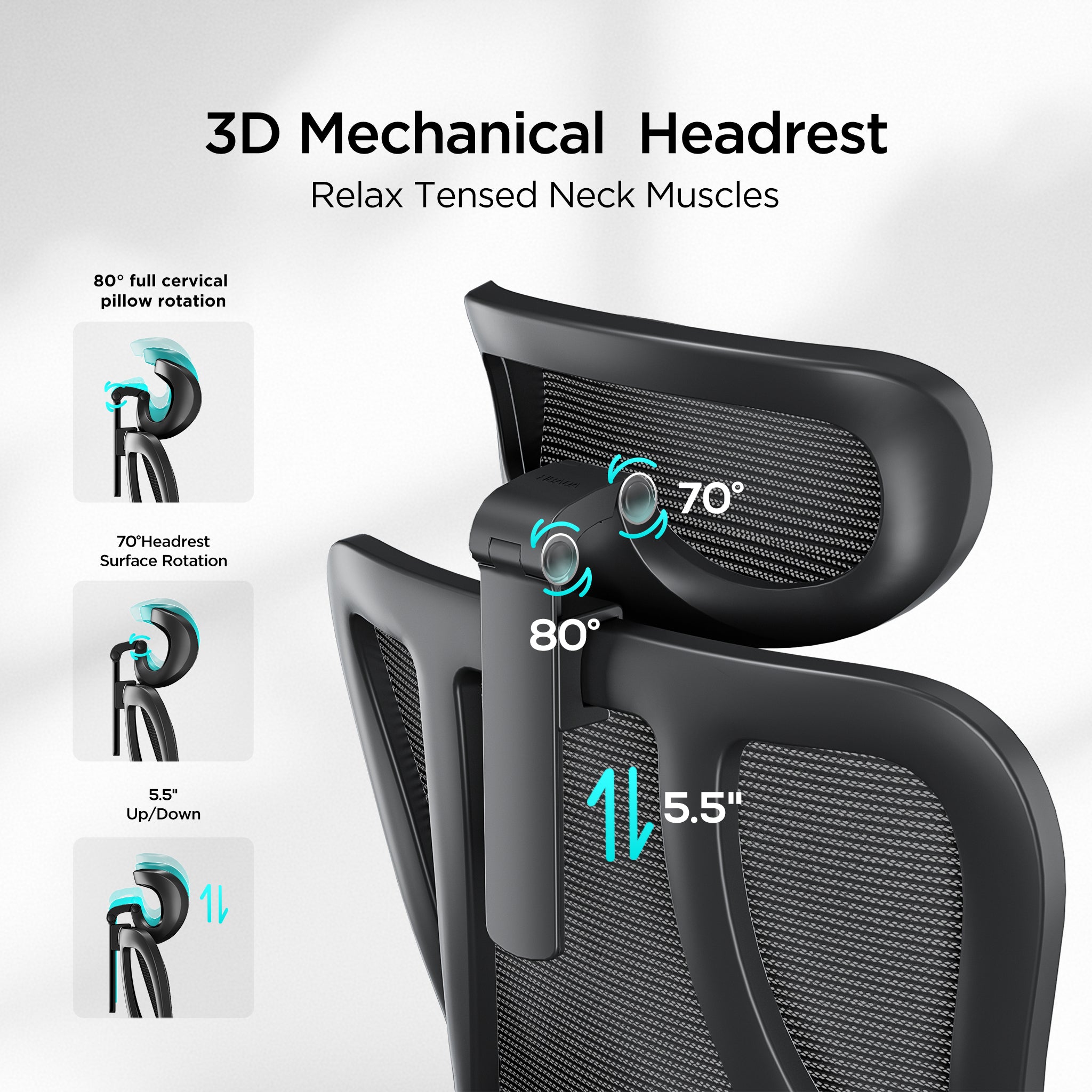 Hbada_P3_office_Chair without footrest  black upgrade headrest