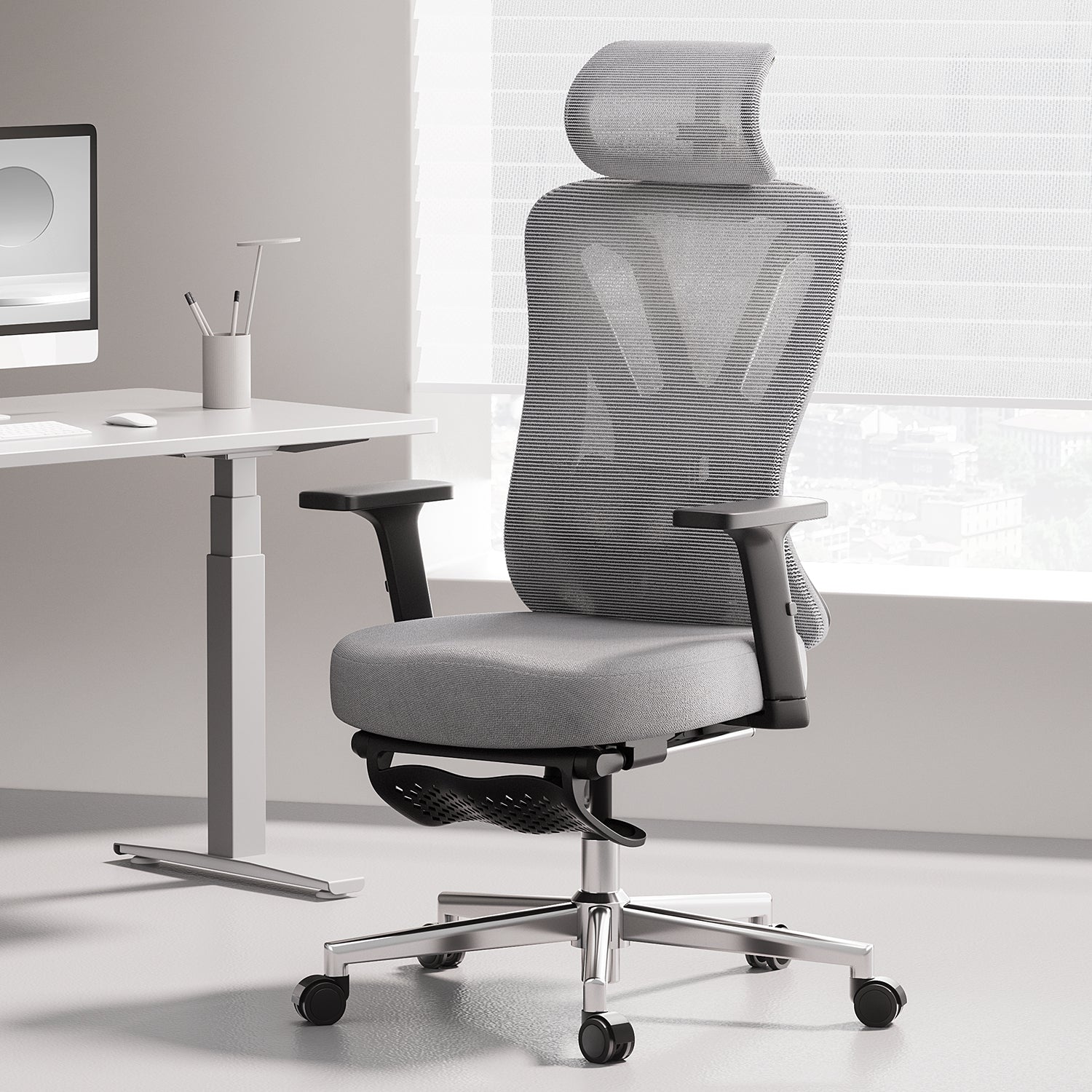 Hbada_P3_office_Chair without footrest  gray