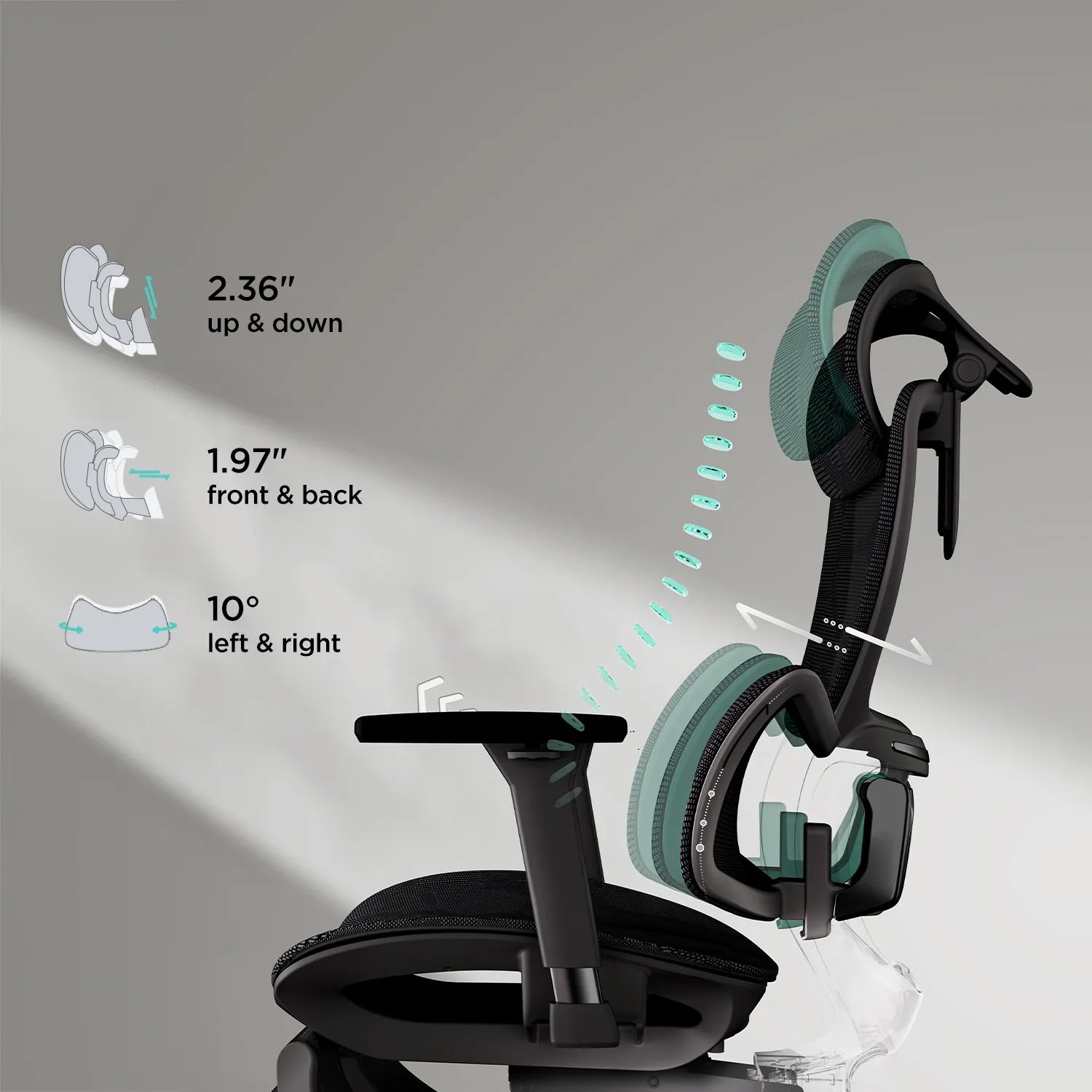 Hbada E2 Pro Ergonomic Office Chair without Footrest black lumbar support