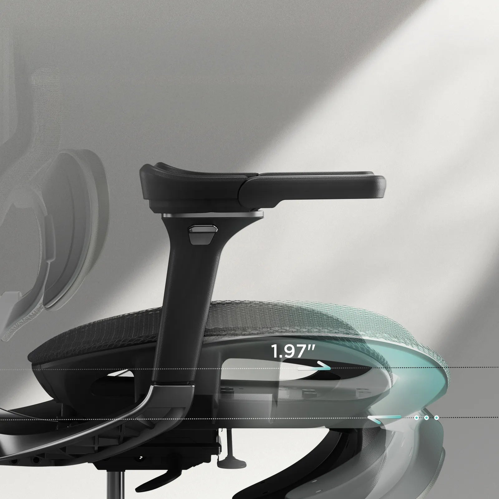 Hbada_E3_Pro_Ergonomic_Chair with footrest black seat