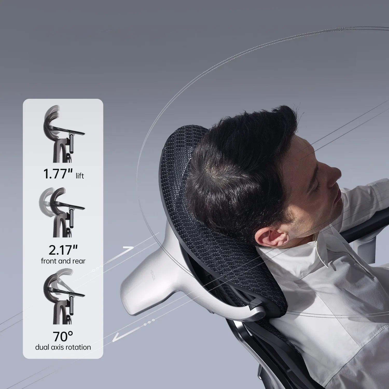 HBADA E3 Ultra Ergonomic Office Chair Futuristic(with Footrest) black headrest