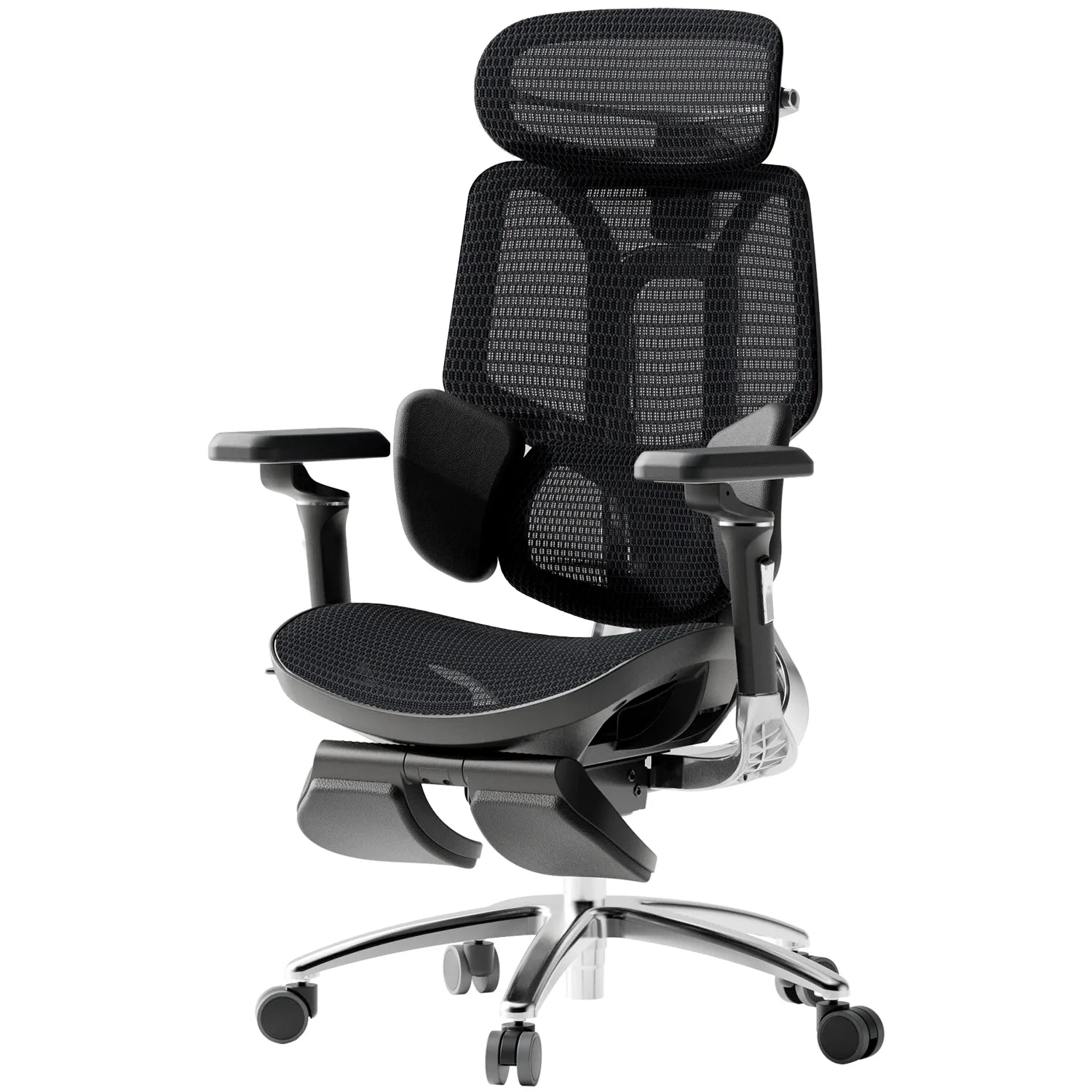 HBADA E3 Ultra Ergonomic Office Chair Futuristic(with Footrest) black