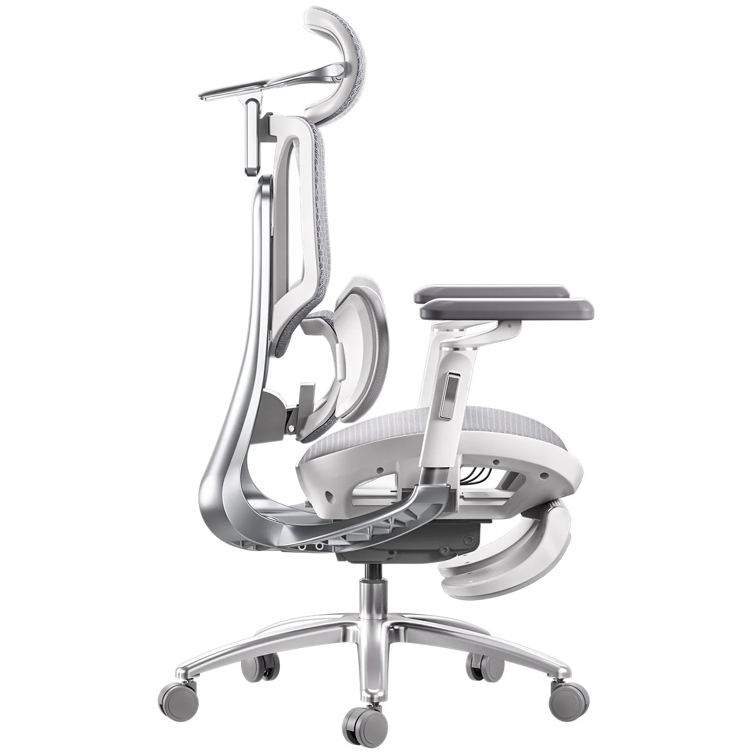 HBADA E3 Ultra Ergonomic Office Chair Futuristic(with Footrest) gray right