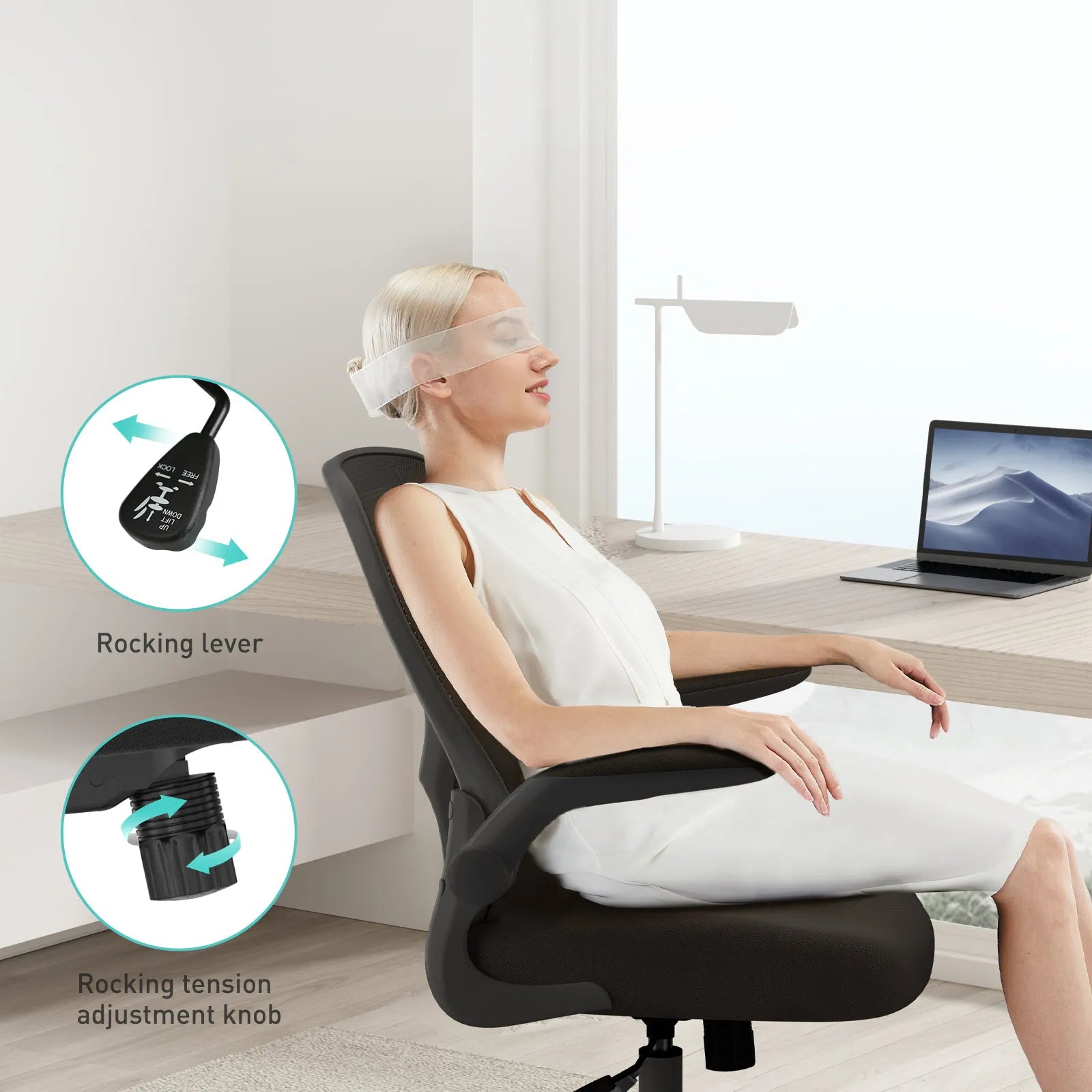 Hbada_J3_office_Chair black rocking lever