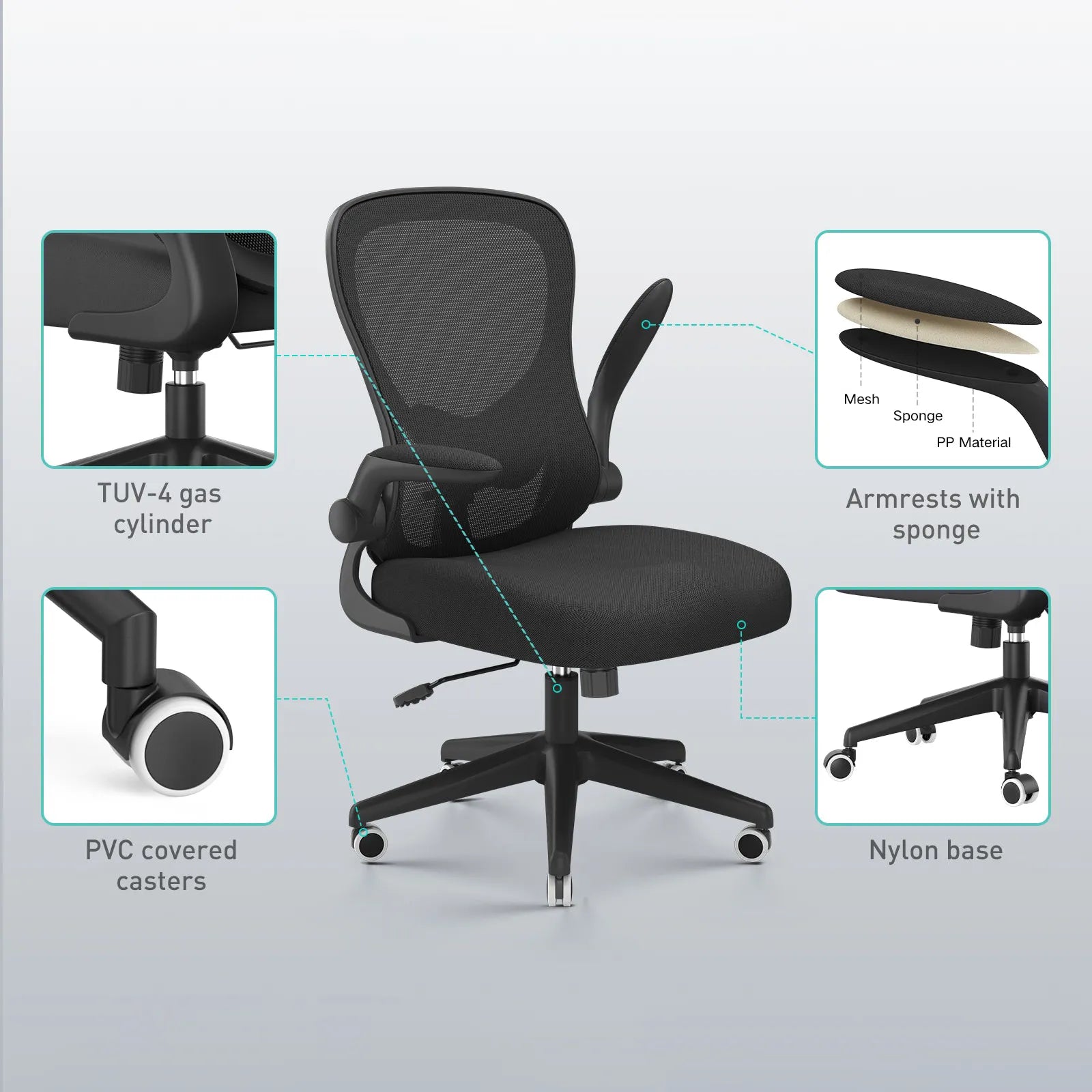 Hbada_J3_office_Chair black materials
