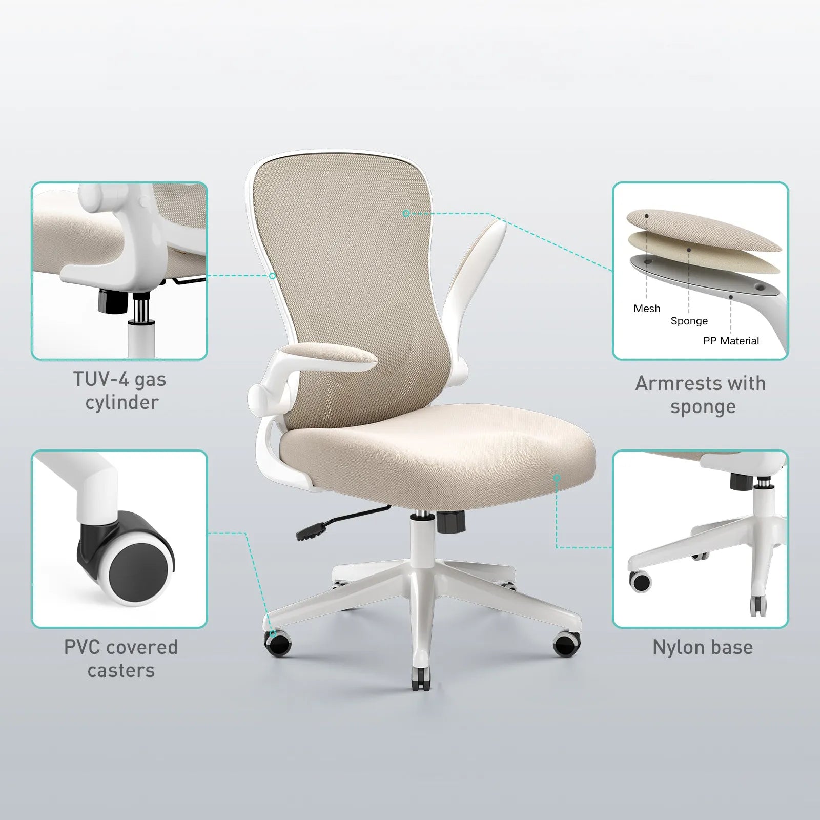 Hbada_J3_office_Chair gray materials