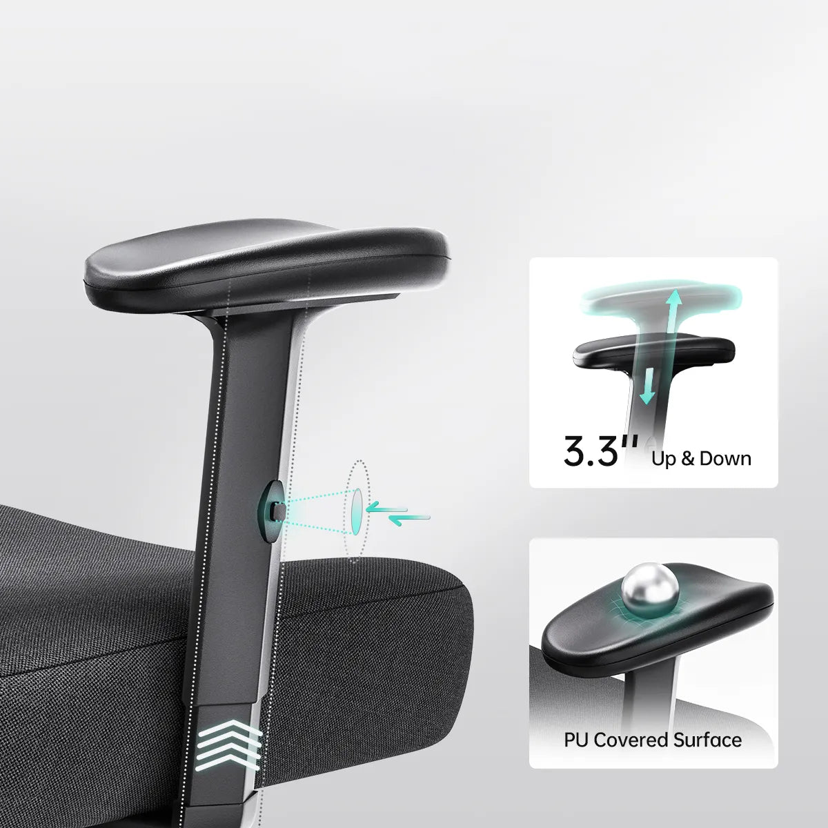 Hbada_P3_office_Chair without footrest  black armrest